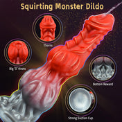 Alien Canine Ejecting Dildo-Red