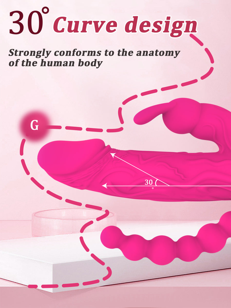 Triple Stimulation Vibrator-Pink