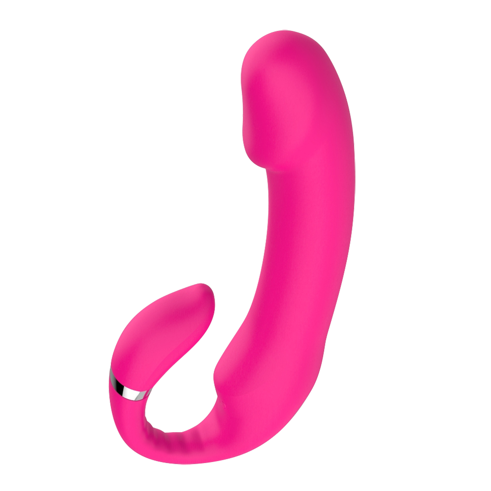 C-shaped Dual-Stimulation Vibrator-Red