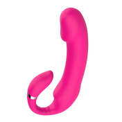 C-shaped Dual-Stimulation Vibrator-Red