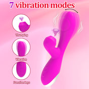Triple Pleasure Suction Vibrator-Pink