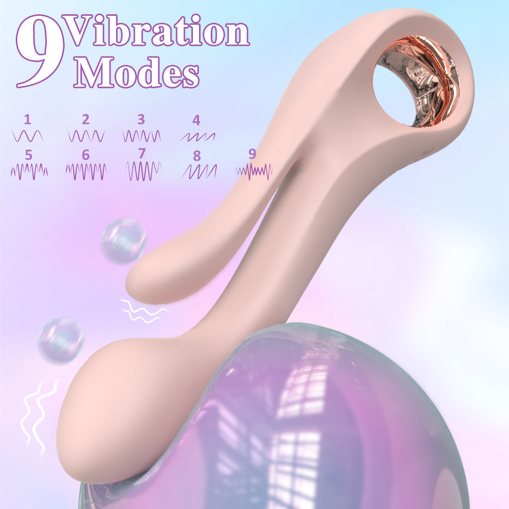 Dual Stimulation Ring Vibrator-Pink