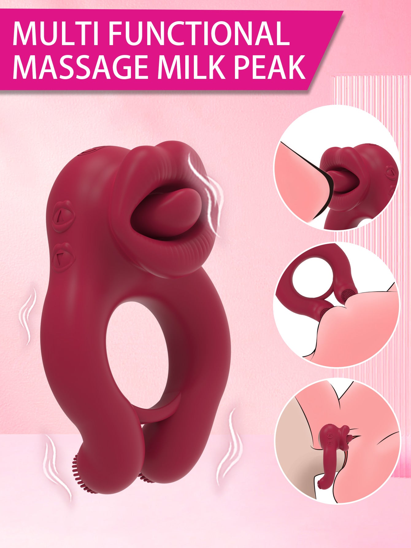 Dual Pleasure Couples Tongue-Licking Ring
