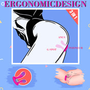 Heart-Rabbit Dual Wearable Vibrator-Red