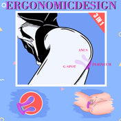 Heart-Rabbit Dual Wearable Vibrator-Purple