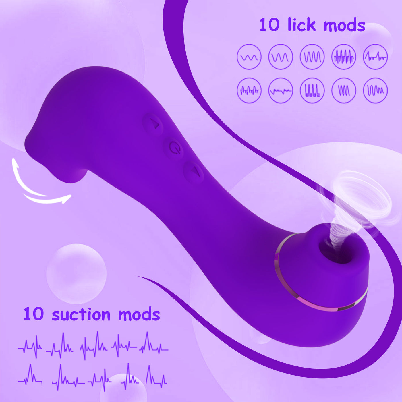 Dual Stimulation Clitoral Sucker-Purple