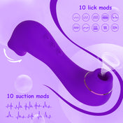 Dual Stimulation Clitoral Sucker-Purple