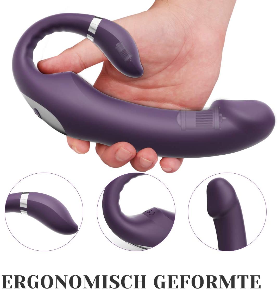 C-shaped Dual-Stimulation Vibrator-Purple
