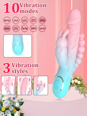 Triple Stimulation Vibrator-Pink Blue