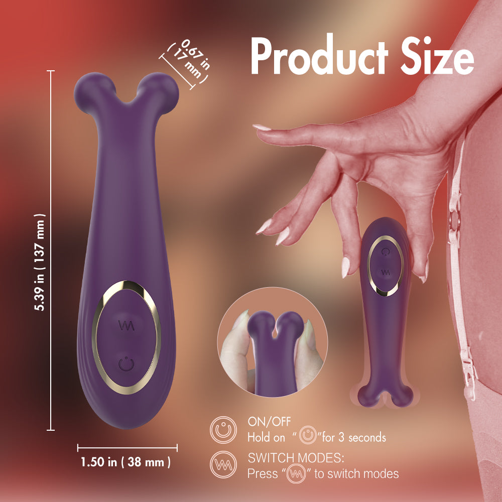 Dual Pulse Wand Massager-Purple