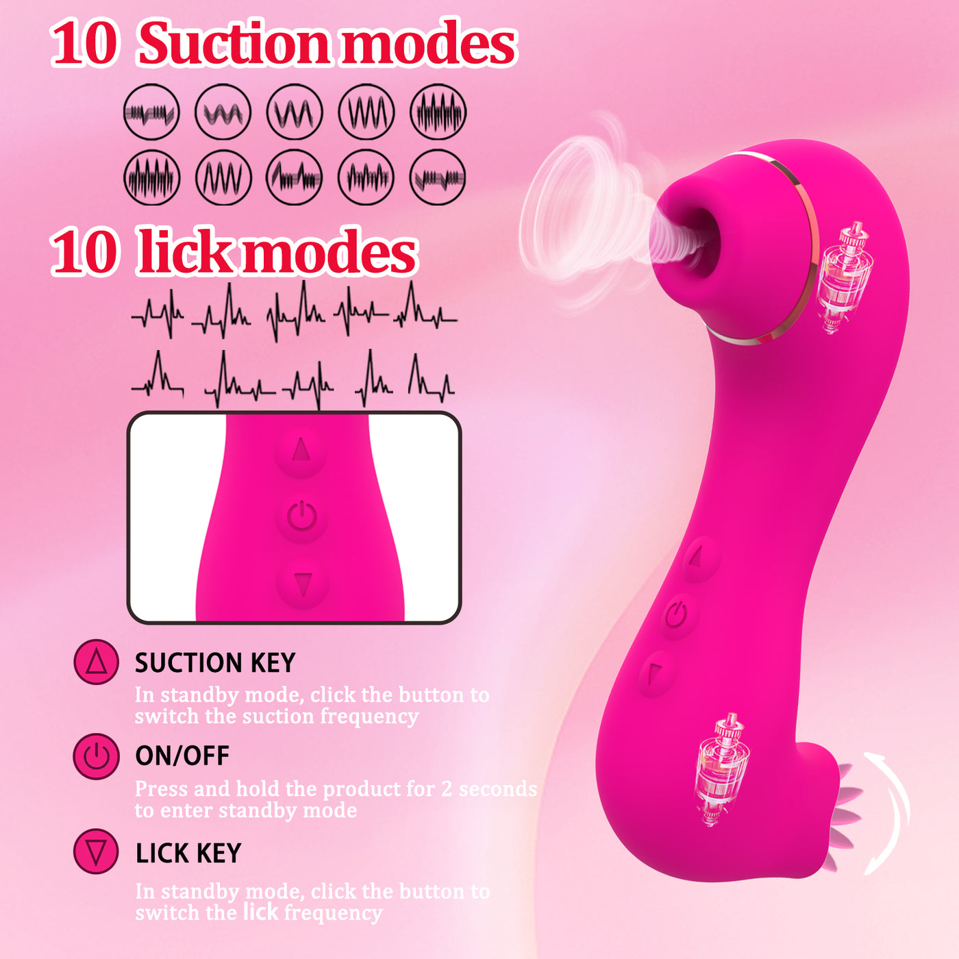 Dual Stimulation Clitoral Sucker-Red