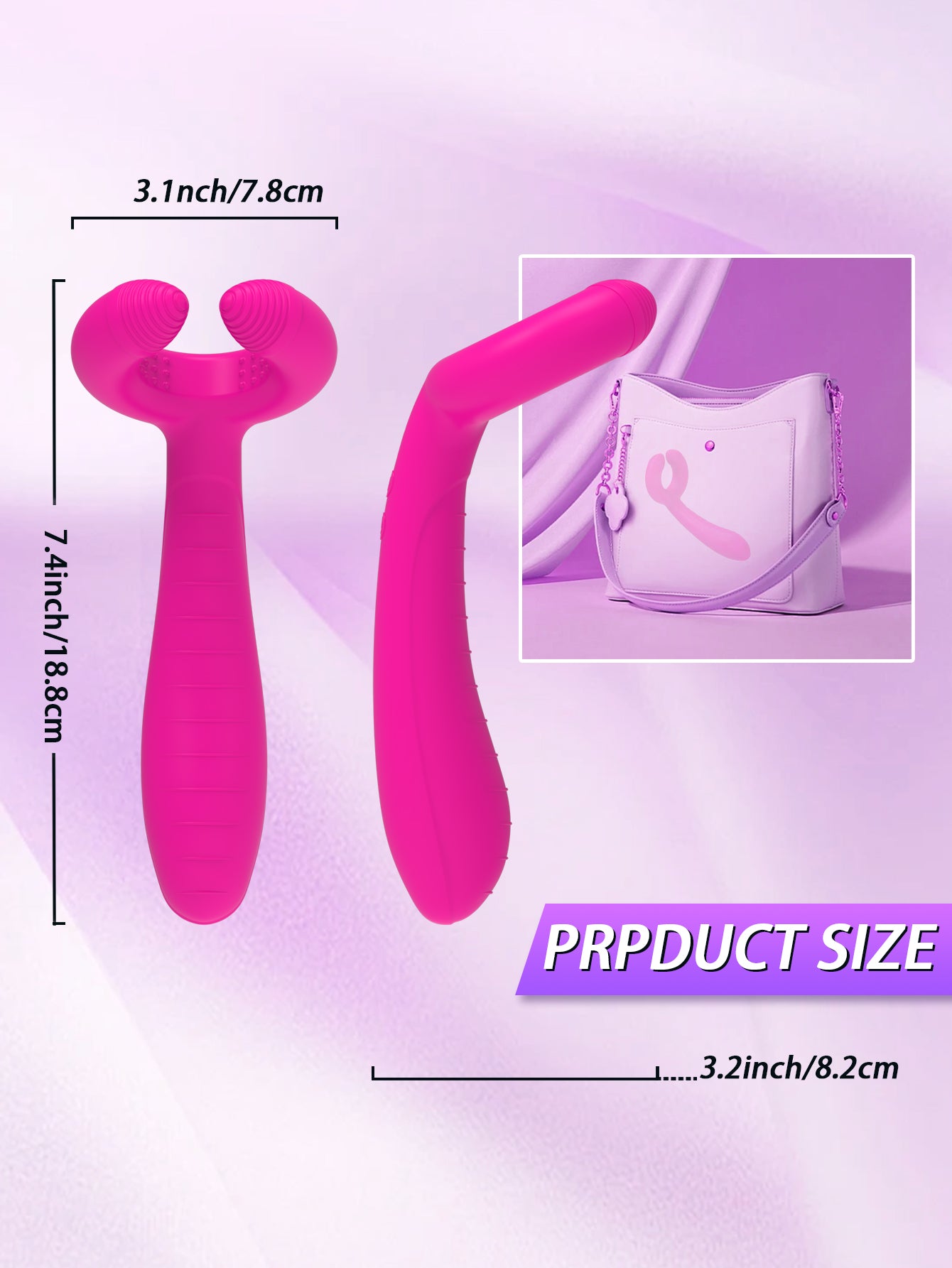 Dual Head Flexible Vibrator-Red