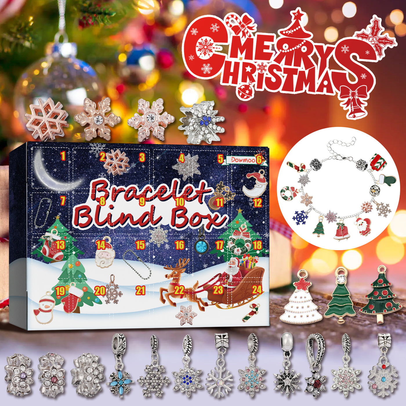 Christmas Advent Calendar DIY Bracelet Mystery Box