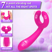 Dual Head Flexible Vibrator-Red
