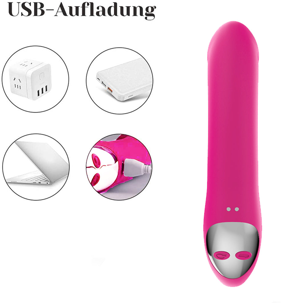 C-shaped Dual-Stimulation Vibrator-Red