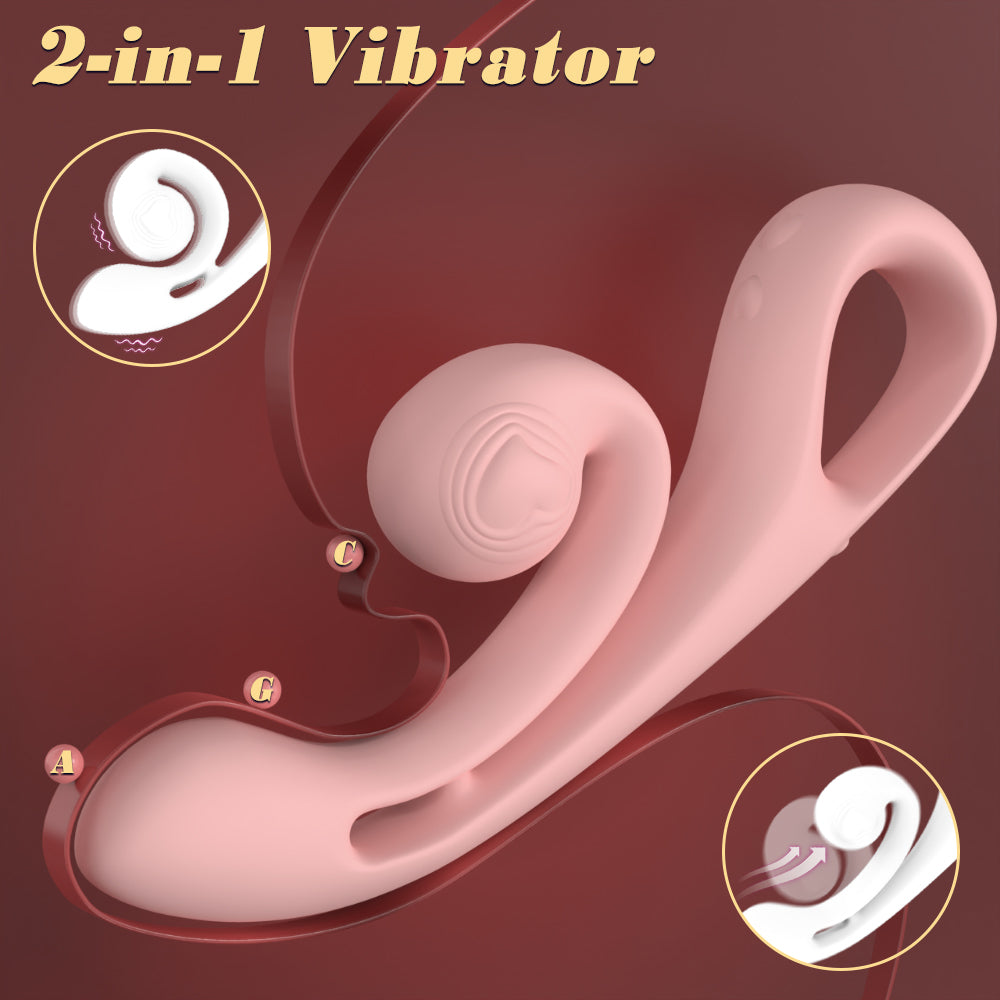 Heart Touch Rabbit Vibrator-Pink