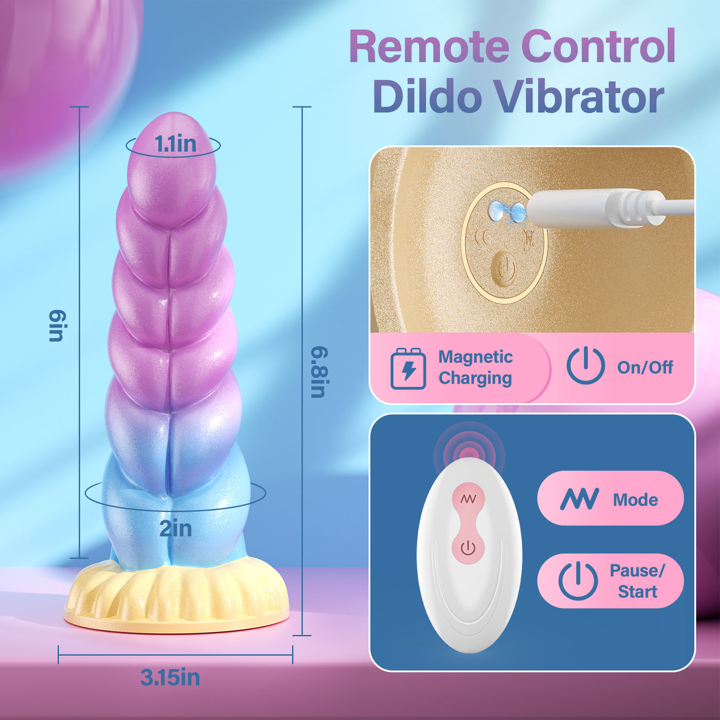 Unicorn Vibrating Dildo