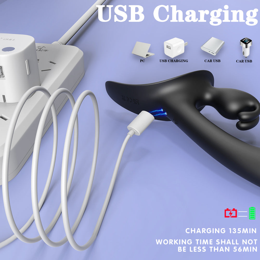 Rabbit  Couples  Vibrator-Black