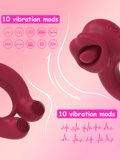Dual Pleasure Couples Tongue-Licking Ring