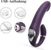 C-shaped Dual-Stimulation Vibrator-Purple