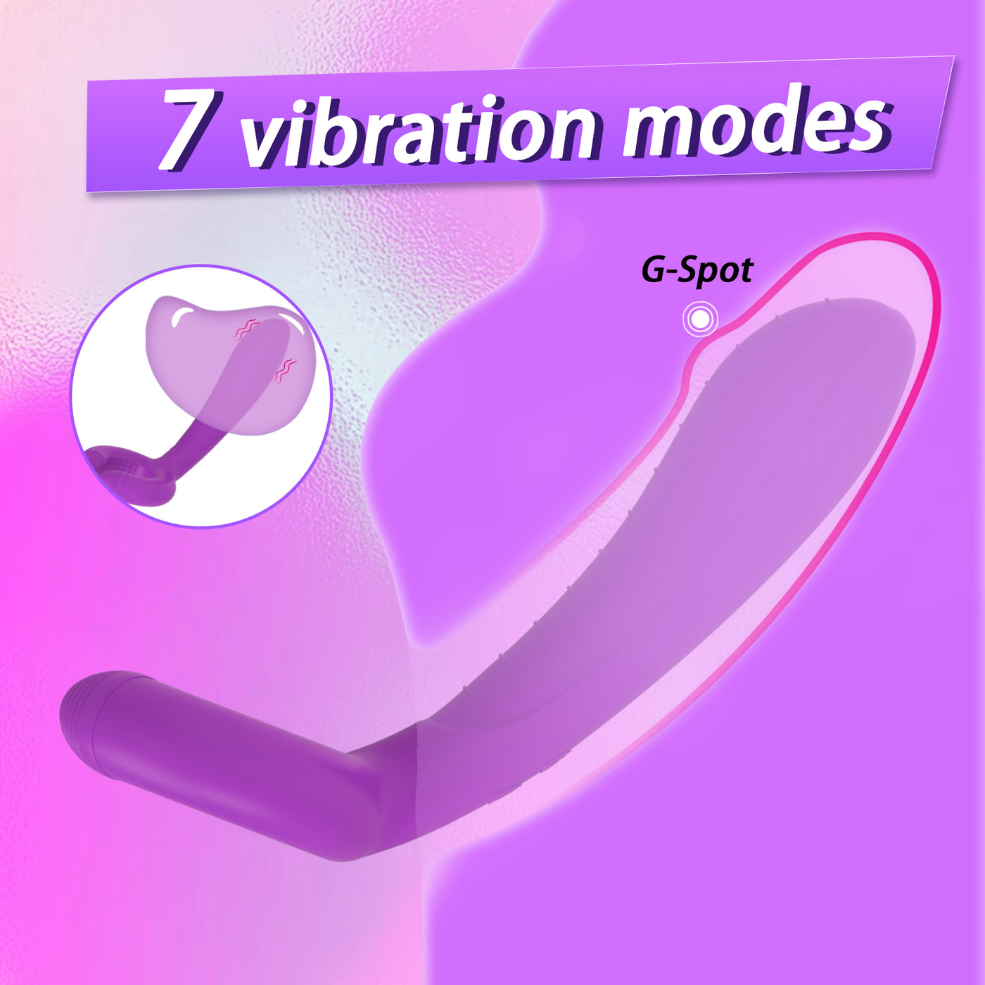 Dual Head Flexible Vibrator-Purple