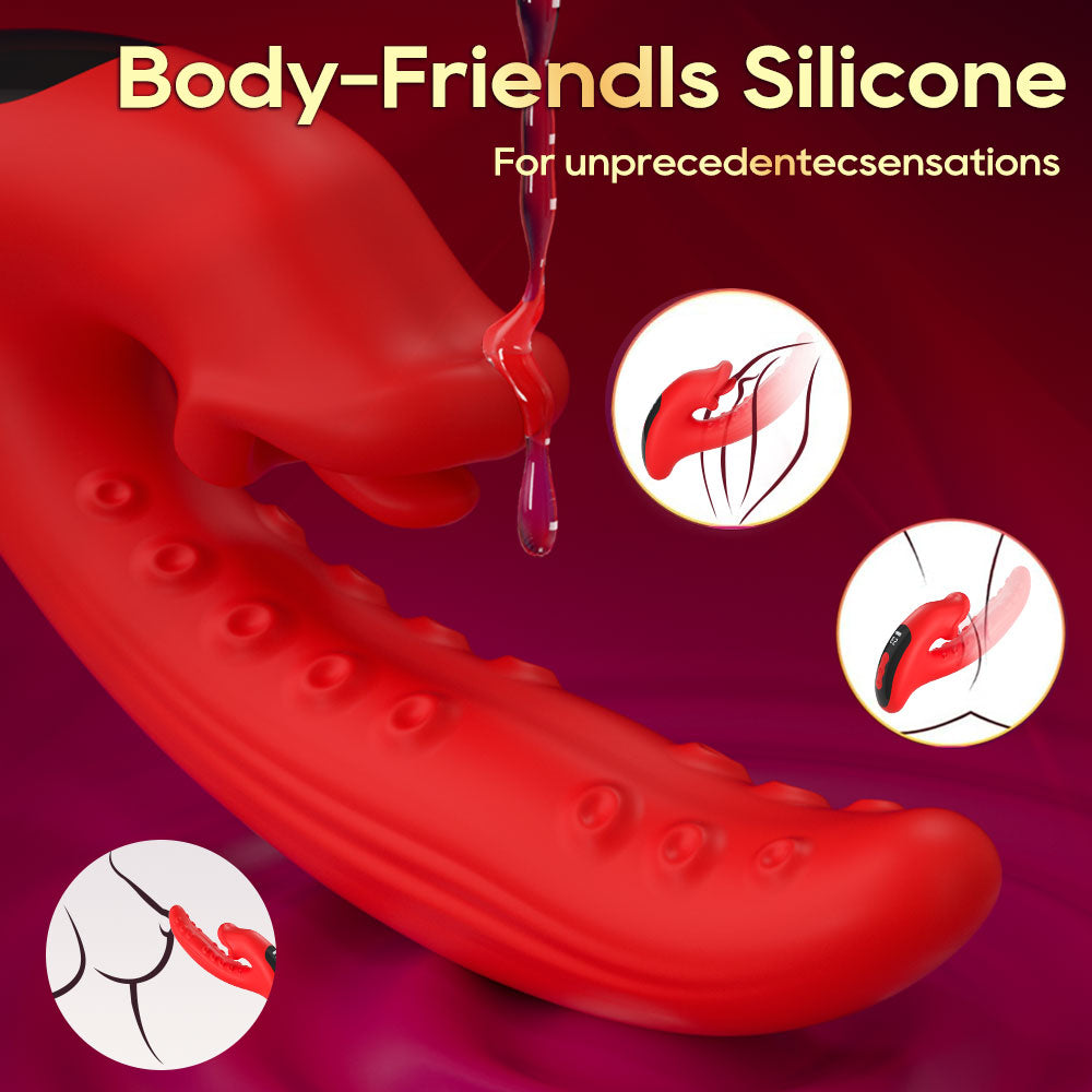 Licking Sucking 2-in-1 Vibrator