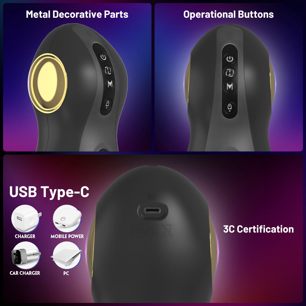 RoboStroker Telescopic Masturbator-Black