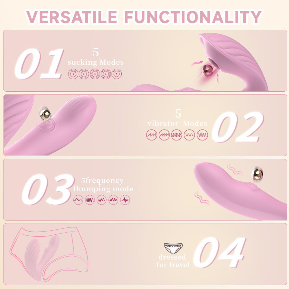 Shell Wearable Clitoral Vibrator-Pink