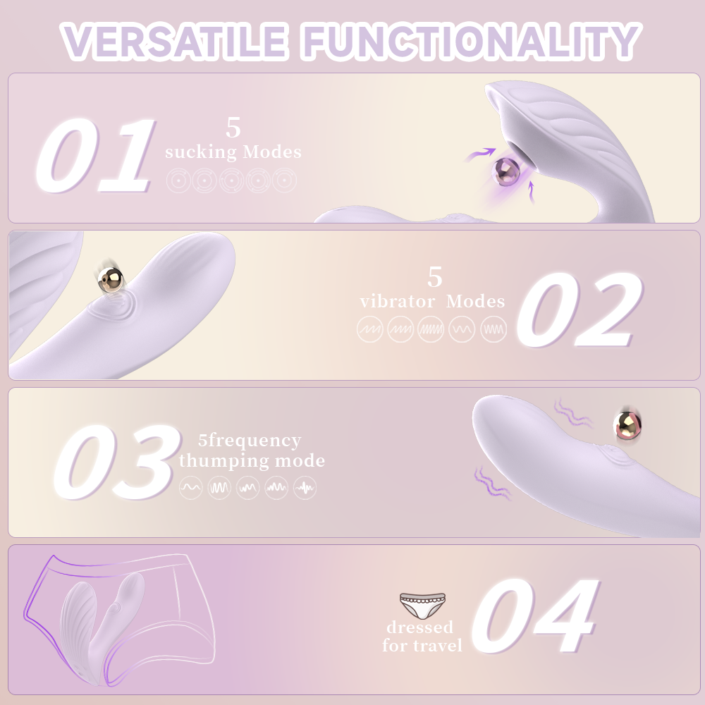 Shell Wearable Clitoral Vibrator-Purple