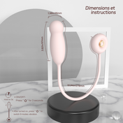 Telescopic Egg Vibrator-Pink