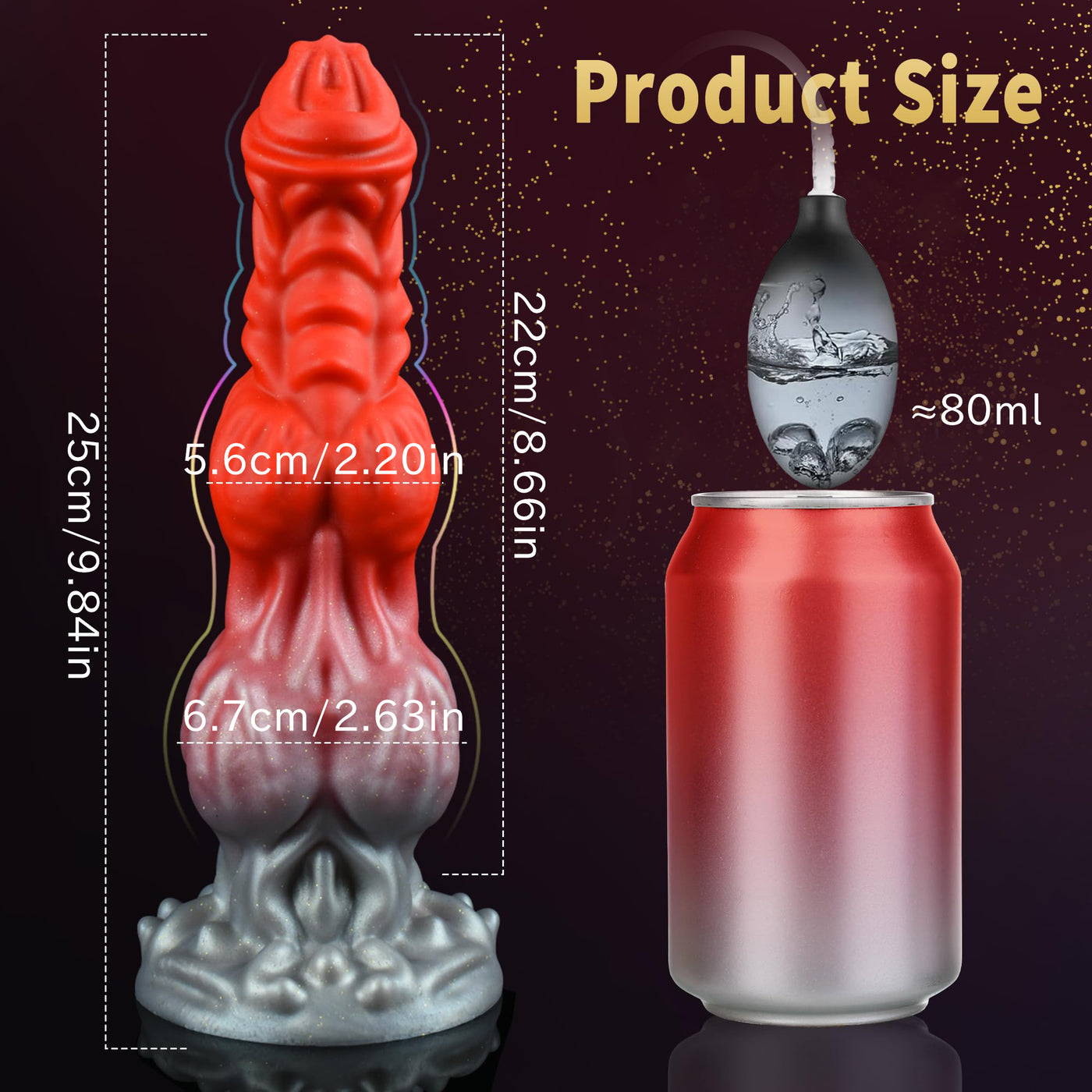 Alien Canine Ejecting Dildo-Red