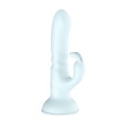 Suction Cup Thruster Rabbit Vibrator-Blue