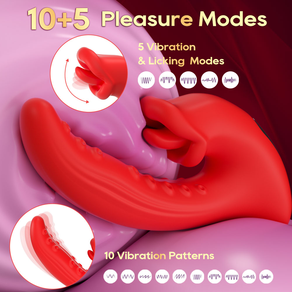 Licking Sucking 2-in-1 Vibrator