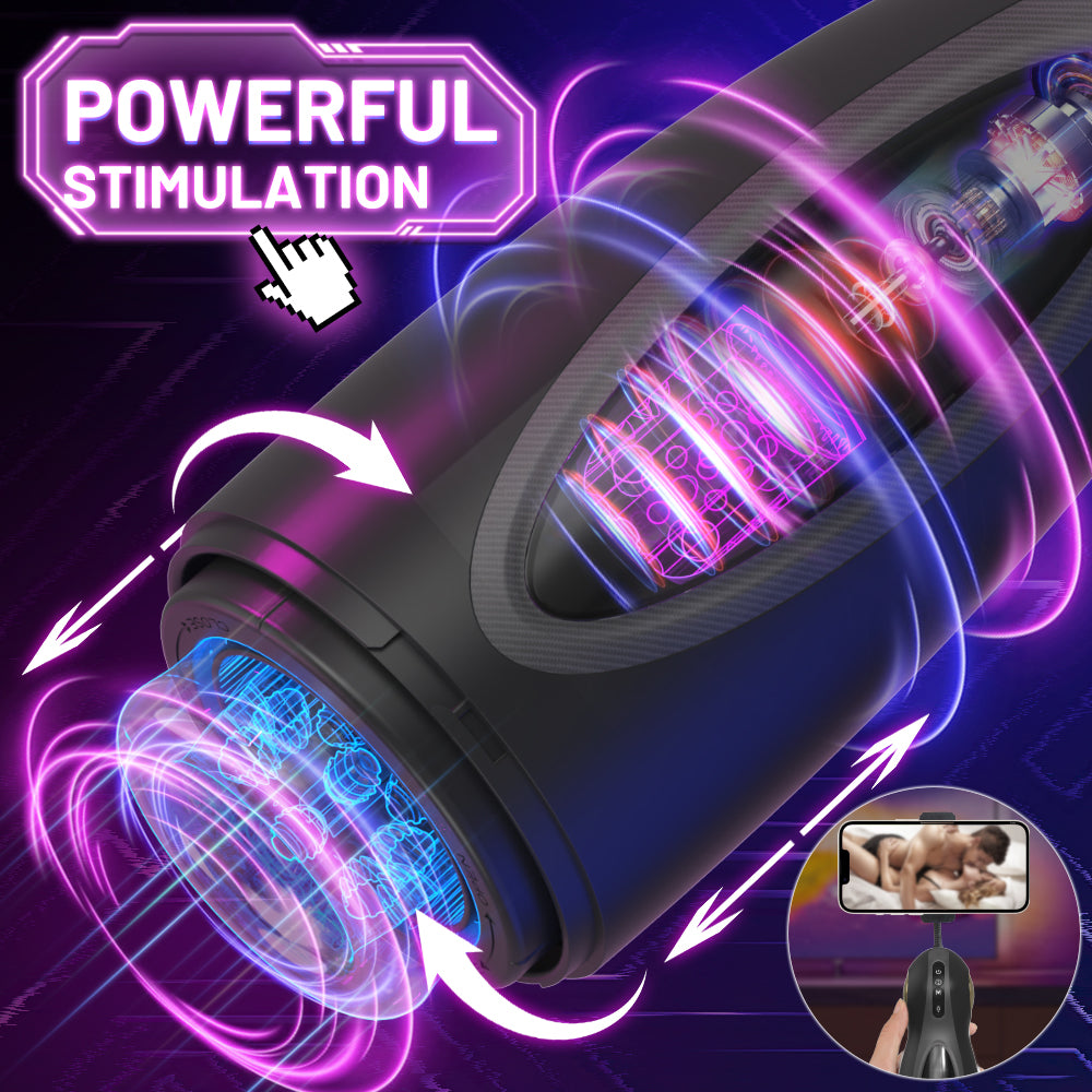 RoboStroker Telescopic Masturbator-Black