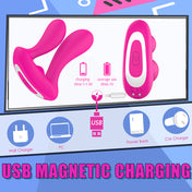 Heart-Rabbit Dual Wearable Vibrator-Red