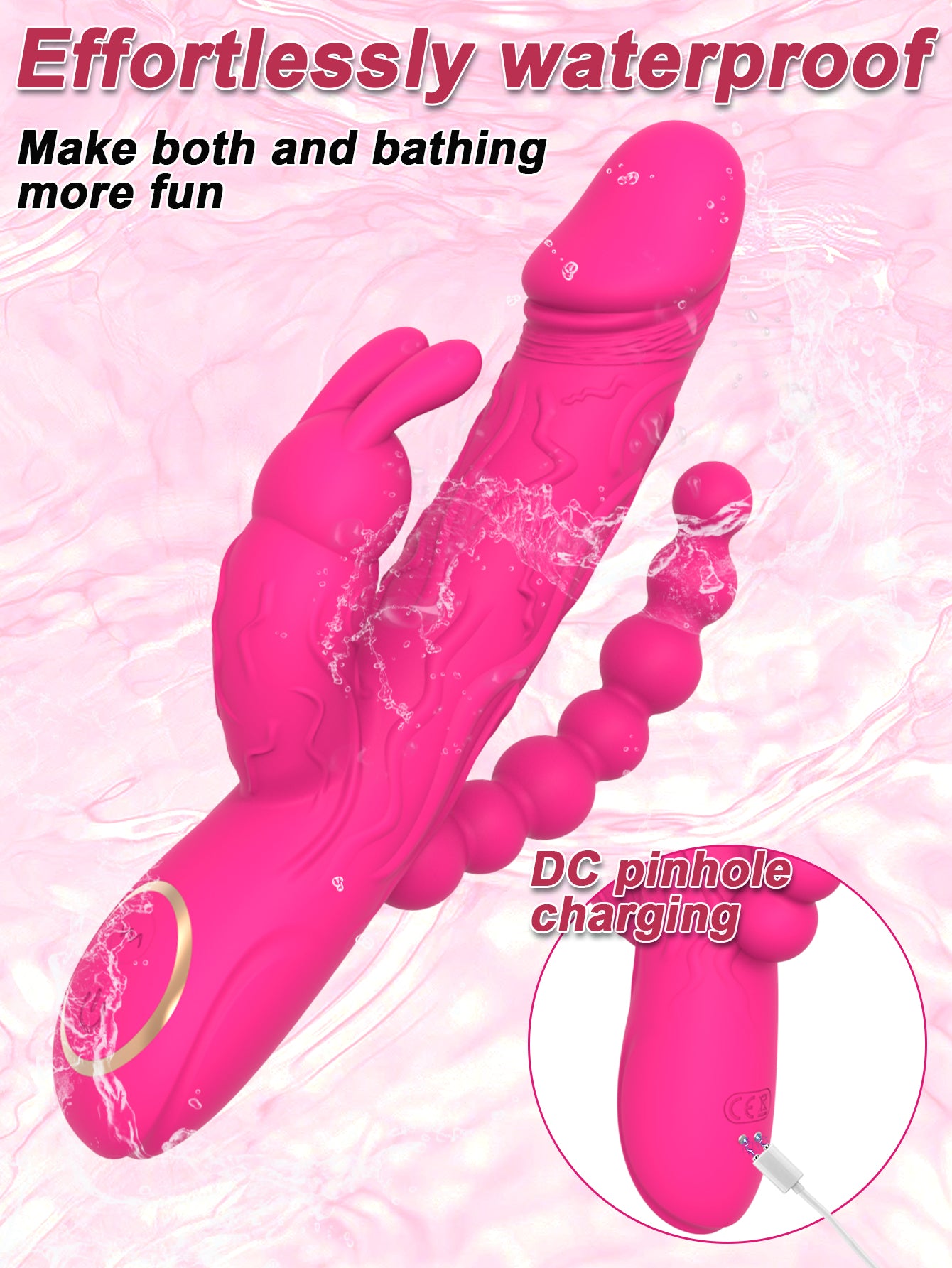 Triple Stimulation Vibrator-Pink