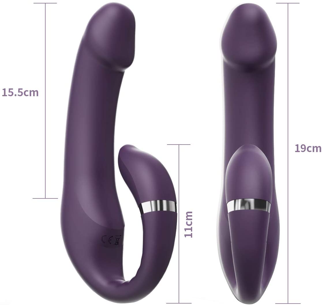 C-shaped Dual-Stimulation Vibrator-Purple