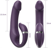 C-shaped Dual-Stimulation Vibrator-Purple