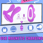 Heart-Rabbit Dual Wearable Vibrator-Purple