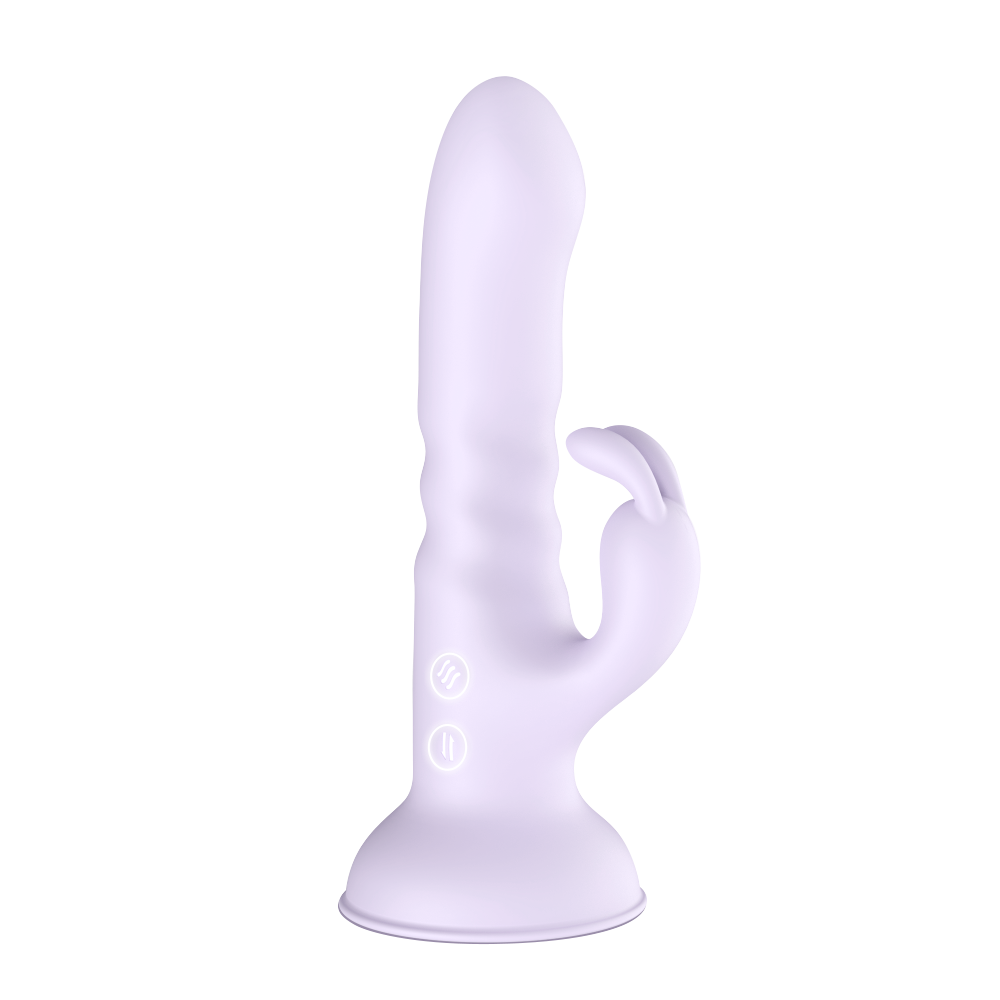 Suction Cup Thruster Rabbit Vibrator-Purple