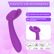 Dual Head Flexible Vibrator-Purple