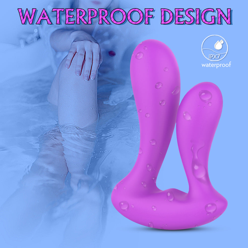 Heart-Rabbit Dual Wearable Vibrator-Purple