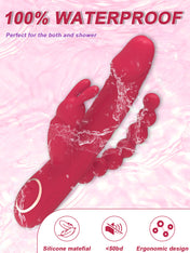 Triple Stimulation Vibrator-Red