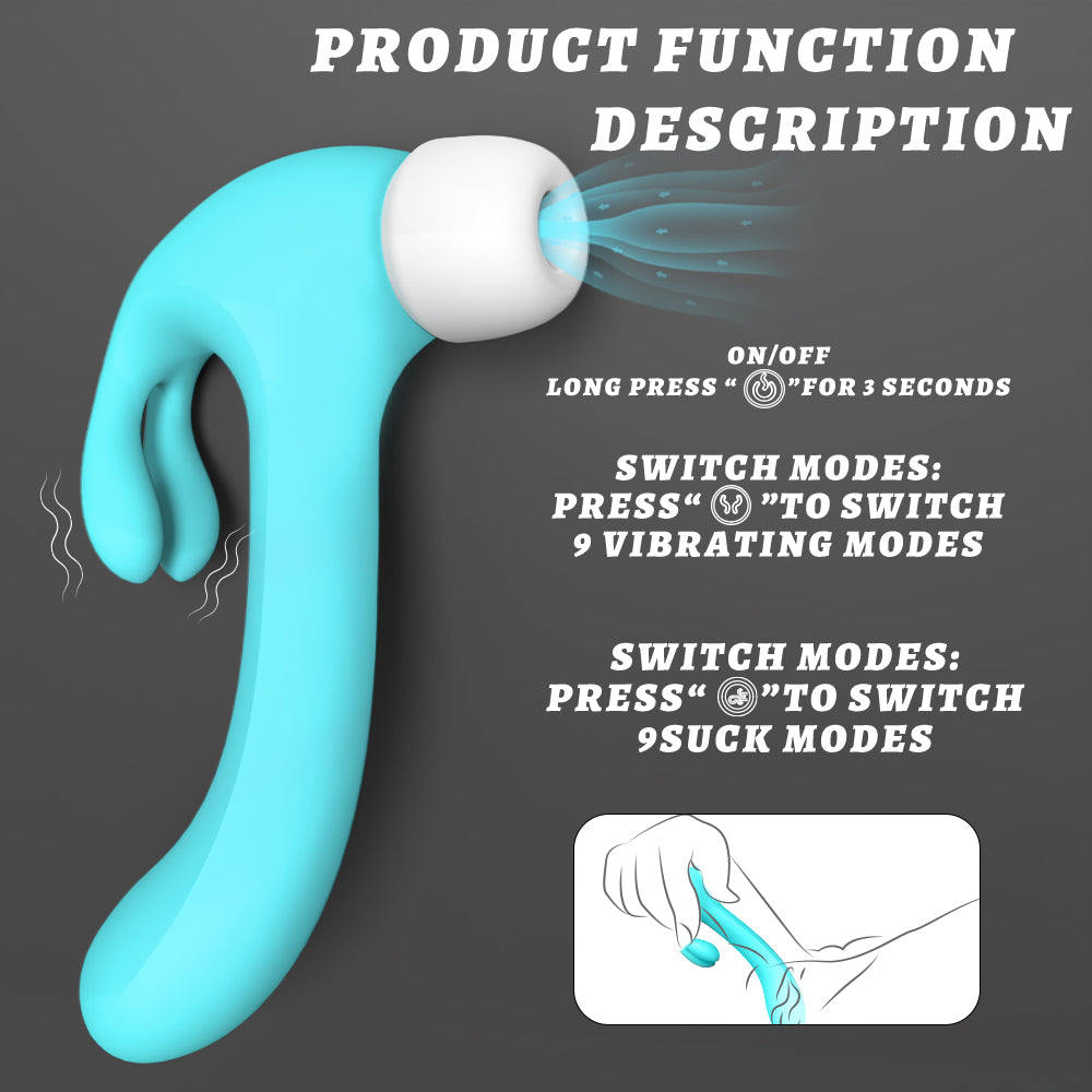 Hammer Rabbit Vibrator-Blue