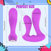 Heart-Rabbit Dual Wearable Vibrator-Purple