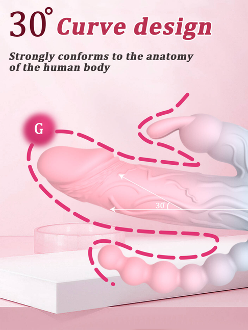 Triple Stimulation Vibrator-Pink Blue