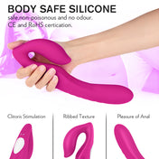 SyncedPulse Couples Vibrator-Red