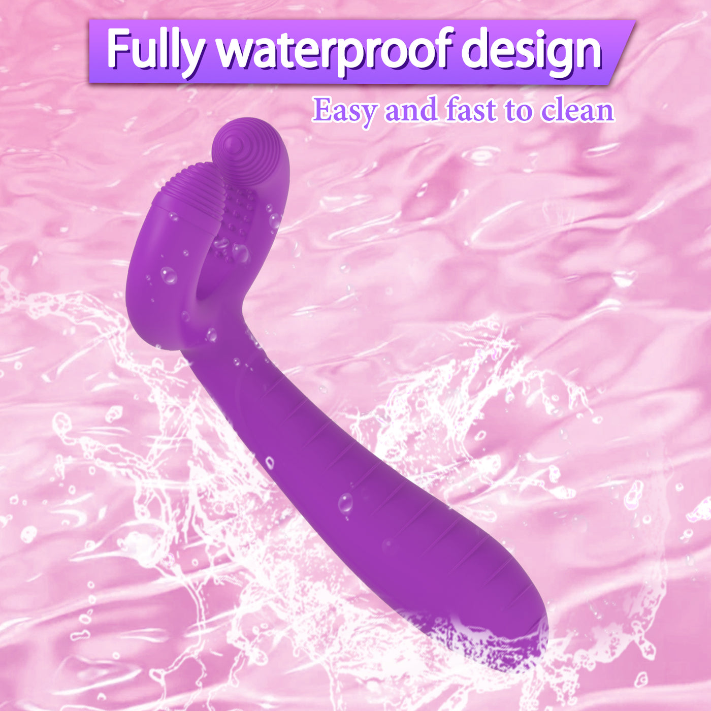 Dual Head Flexible Vibrator-Purple