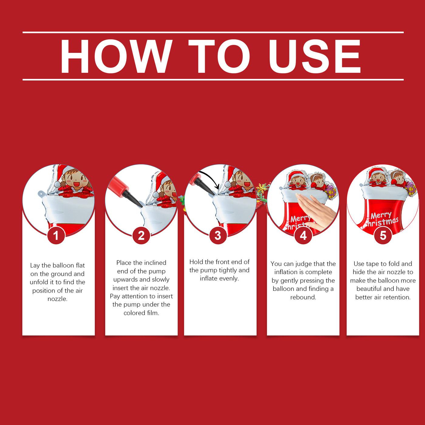 Christmas Decor Balloons Santa Claus