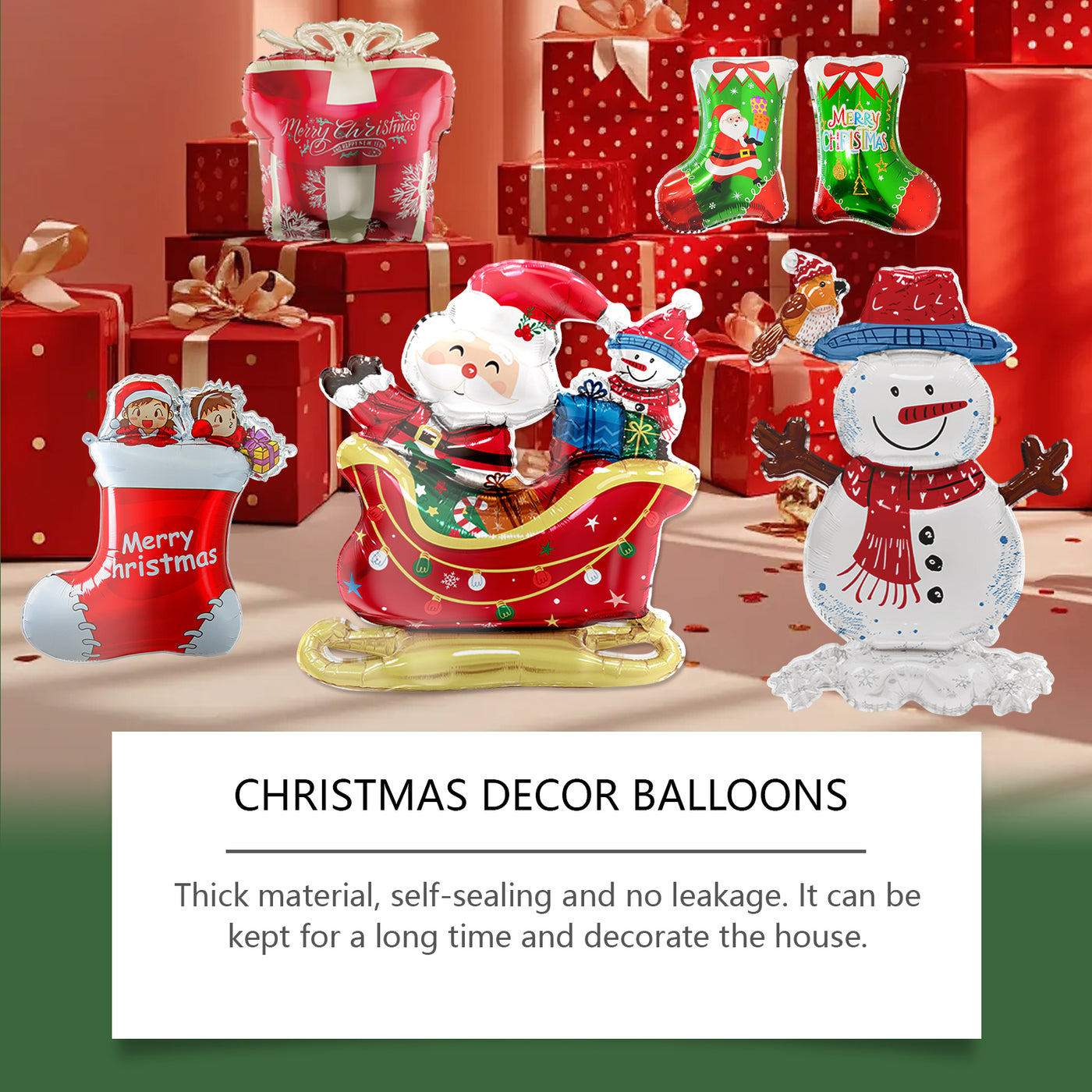 Christmas Decor Balloons Santa Claus